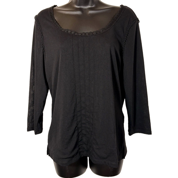 Y2K Mesh Top The Limited Fairy Grunge Large Black Witchy Goth Sheer Vintage - Picture 3 of 14